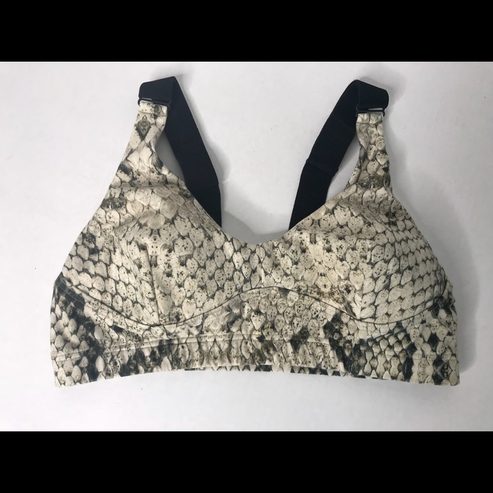 Varley snakeskin print sports bra